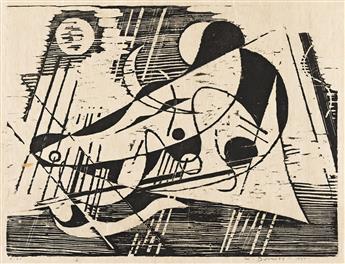 WERNER DREWES (1899-1995) Four abstract woodcuts.